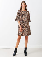 Robe trapèze avec imprimé animalier ROBE NOIRE Maska
