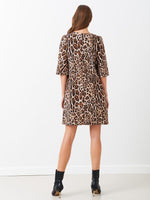 Robe trapèze avec imprimé animalier ROBE NOIRE Maska