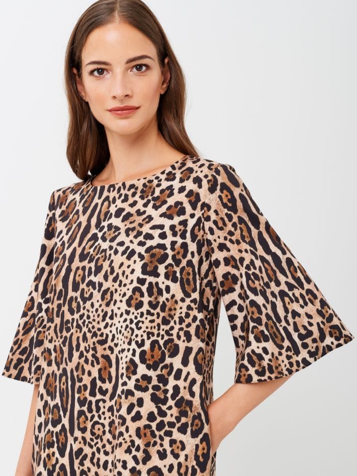 Robe trapèze avec imprimé animalier ROBE NOIRE Maska