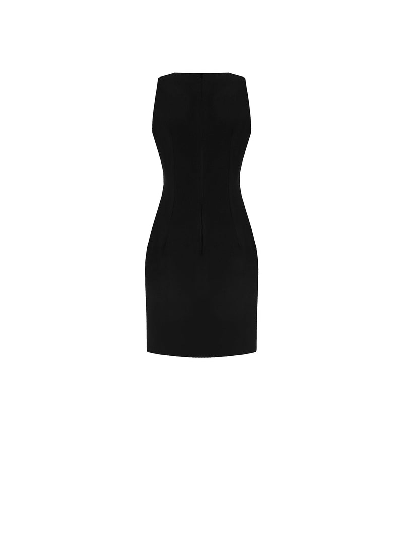 Baroque Printed Sheath Dress DARK BROWN DRESS Maska