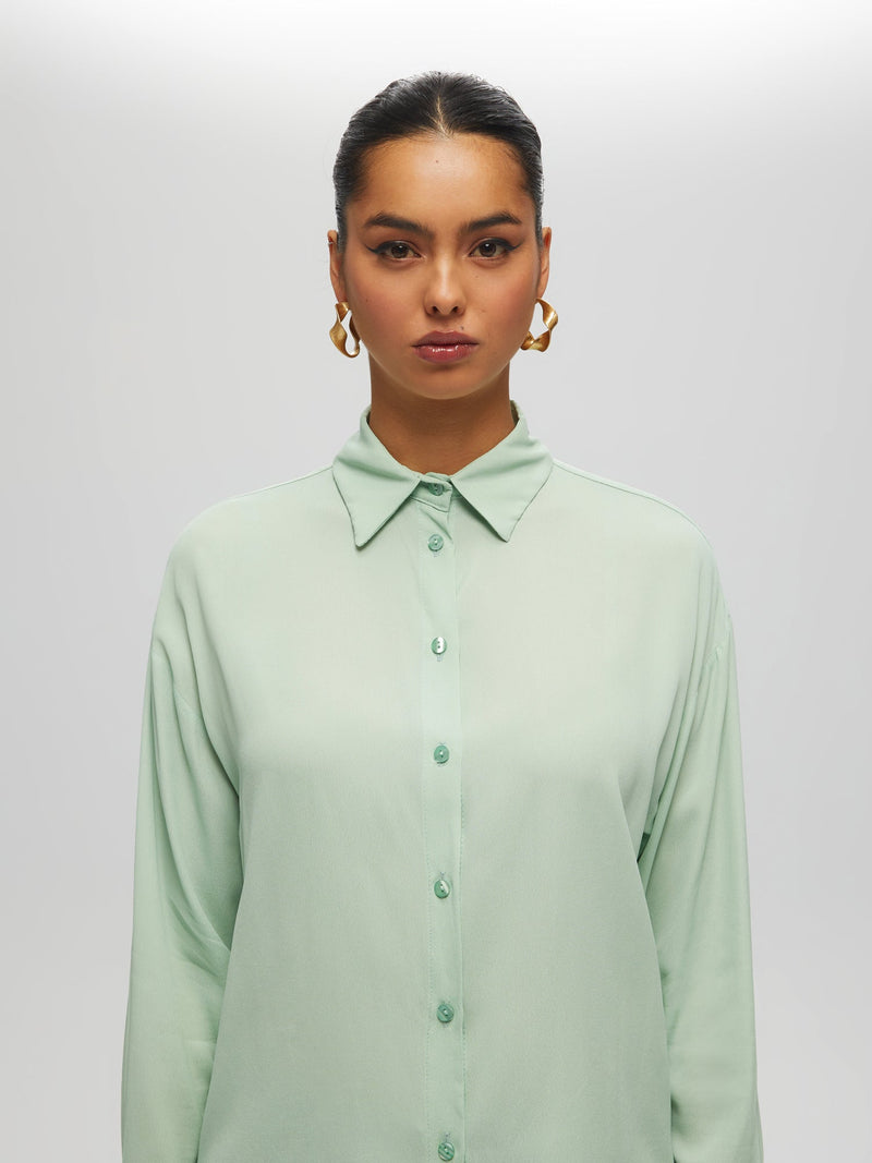 Chemisier boutonné basique S MENTHE Chemises & Tops Maska