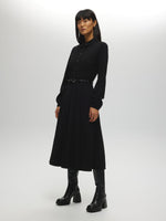 Black Belted Dress S BLACK DRESS Maska