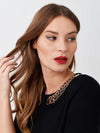 Black Dress decorated with a chain BLACK DRESS Maska