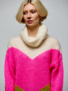 Contrasting Knit Sweater O/S LIME SWEATER Maska