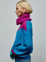 Contrasting Knit Sweater O/S SWEATER Maska