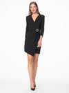 Dress in Scuba Crêpe with Bejewelled Detail BLACK DRESS Maska