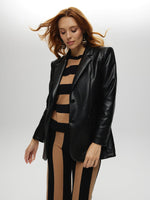 Faux Leather Blazer JACKET Maska