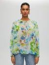 Floral print sheer blouse S MULTI Shirts & Tops Maska