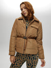 Front Buckle Puffer Jacket S CAMEL JACKET Maska
