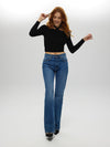 Halter Neck Ribbed Top O/S BLACK SWEATER Maska