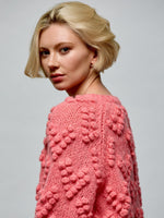 Pull en tricot à pompons en forme de cœur O/S PULL ROSE Maska
