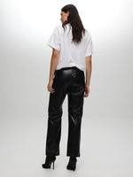 Pantalon taille haute en faux cuir PANTALON NOIR Maska