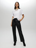 Pantalon taille haute en similicuir XS PANTALON NOIR Maska