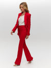 High Waisted Flared Trousers RED PANTS Maska