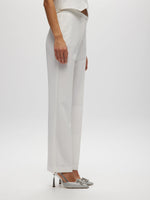 High waisted trousers WHITE suit pant Maska