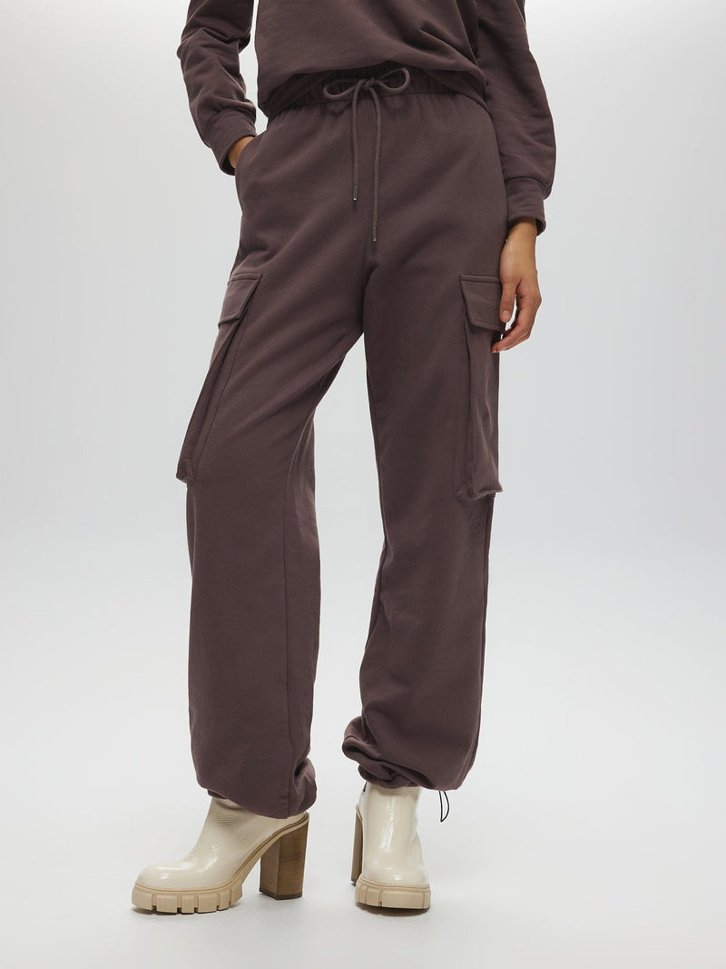 Joggers with Patch Pockets S BROWN PANTS Maska