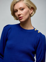 Long Sleeves Ribbed Top O/S BLUE TOP Maska