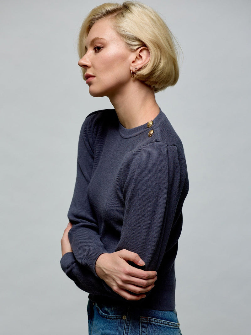 Long Sleeves Ribbed Top O/S TOP Maska