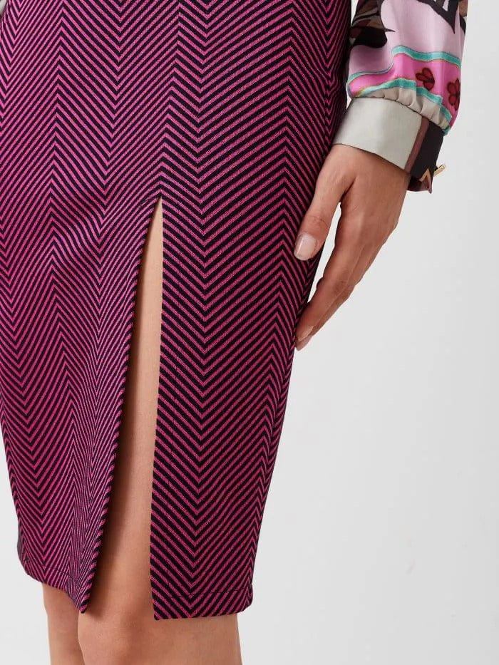 Jupe Longuette en Chevron Jacquard JUPE Maska