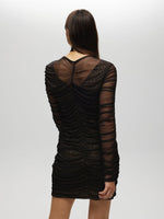 Mesh Animal Print Dress BLACK DRESS Maska