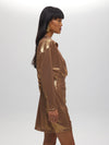 Metallic wrap dress GOLD DRESS Maska