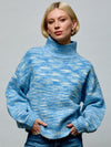 Multi Tone Mock Collar Sweater O/S LIGHT BLUE SWEATER Maska
