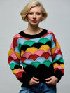 Multicolor Fish Scale Sweater O/S BLACK SWEATER Maska