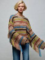 Pull en tricot à franges multicolore O/S MULTICOLOR SWEATER Maska