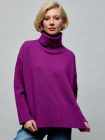 Purple Turtleneck Sweater O/S PURPLE SWEATER Maska