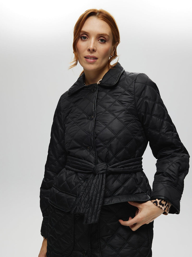 Veste matelassée ceinturée S VESTE NOIRE Maska