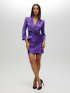 Satin Blazer Wrap Dress S VIOLET DRESS Maska
