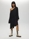 Sheer Off Shoulder Dress XS BLACK DRESS Maska