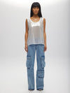 Shimmer metallic camisole S WHITE TOP Maska