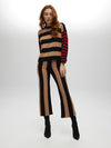 Striped Knit Pants O/S CAMEL PANTS Maska