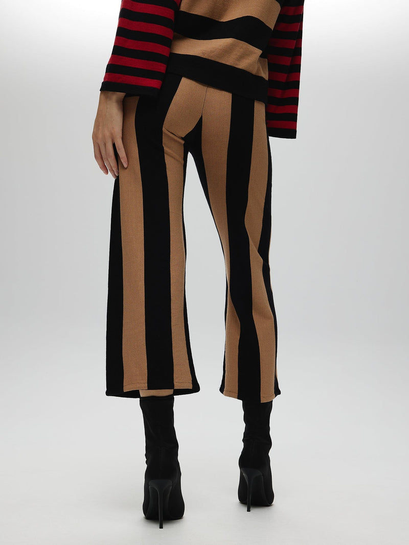 Striped Knit Pants O/S CAMEL PANTS Maska