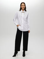 White Oversized Shirt with Necklace WHITE TOP Maska