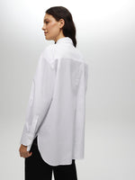White Oversized Shirt with Necklace WHITE TOP Maska
