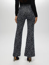 Zig Zag Pattern Glitter Trousers BLUE PANTS Maska